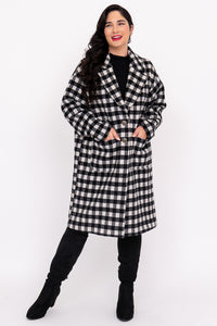 Vanessa Coat, BW Check, Boiled Wool