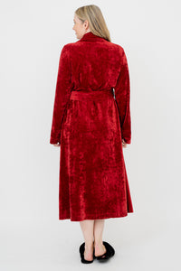 Velvet Robe, Burgundy, Bamboo