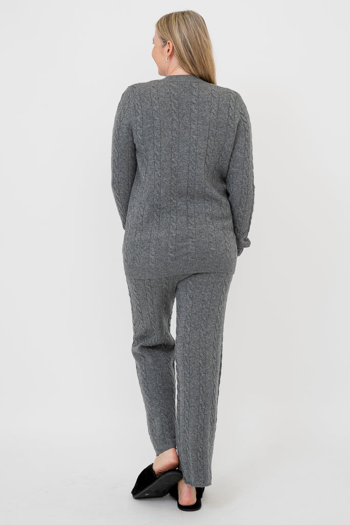 Ventura Cardigan, Grey, Wool Cashmere