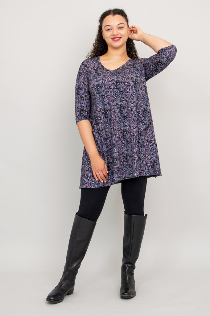 Veronica Tunic, Blue Space, Bamboo - Final Sale