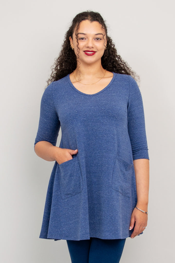 Veronica Tunic, Denim, Bamboo - Final Sale