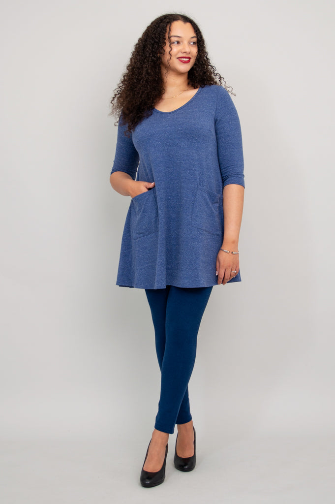 Veronica Tunic, Denim, Bamboo - Final Sale