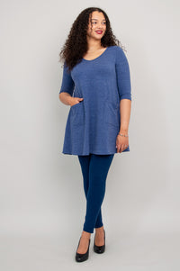 Veronica Tunic, Denim, Bamboo - Final Sale