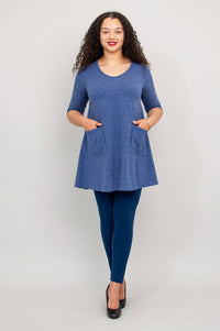 Veronica Tunic, Denim, Bamboo - Final Sale