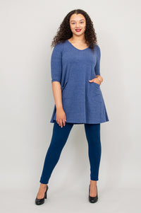 Veronica Tunic, Denim, Bamboo - Final Sale