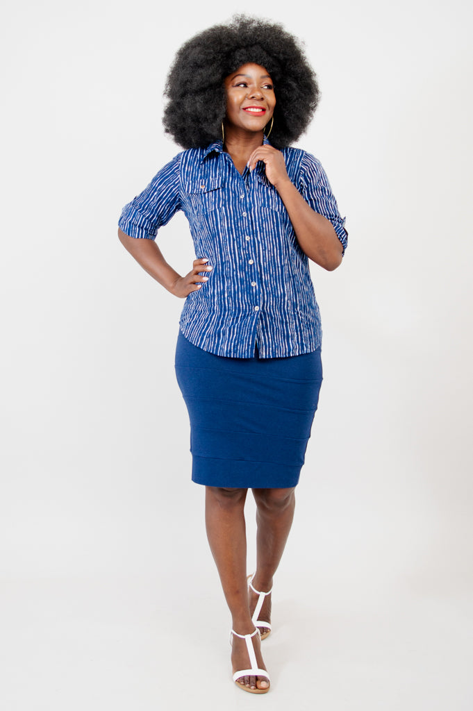 Wendy Blouse, Stone Stripe
