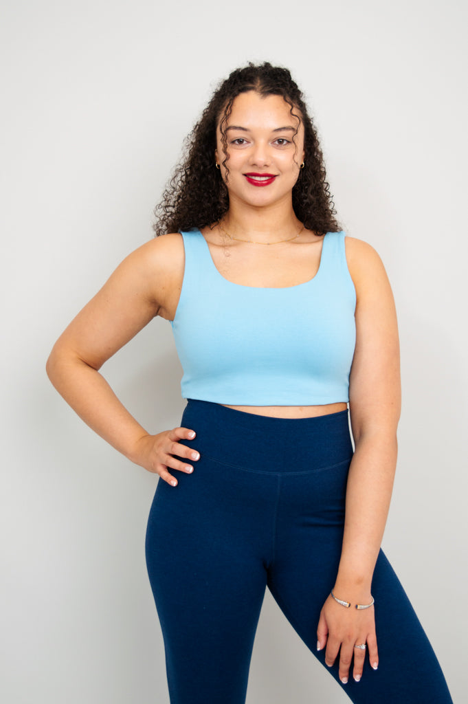 Yoko Bra, Sky Blue, Cotton  - Final Sale