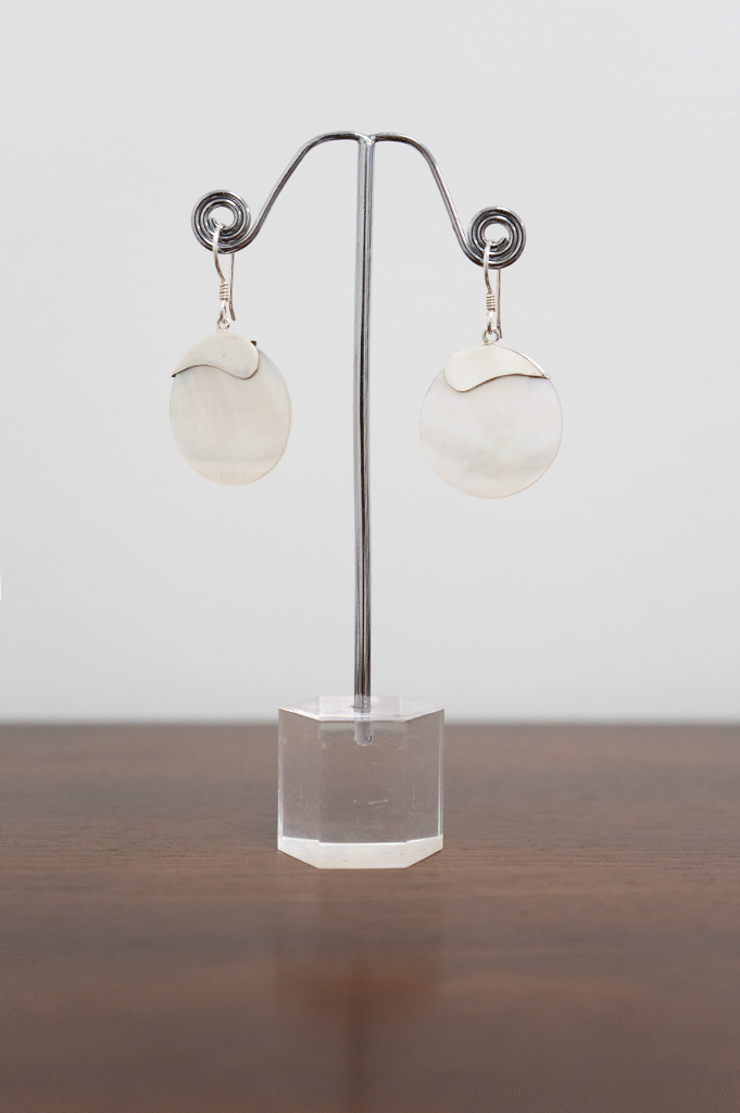 Boucles d'oreilles coquillage blanc