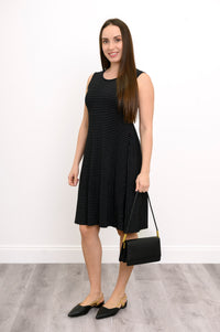 Robe Willow, Rayures Fines Noir et Blanc, Bambou