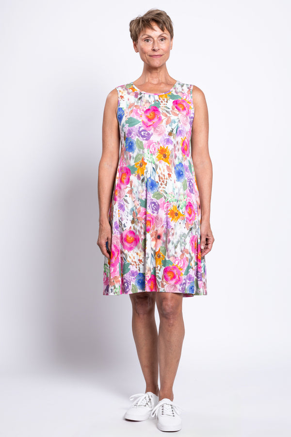 Willow Dress, Pink Bouquet, Bamboo