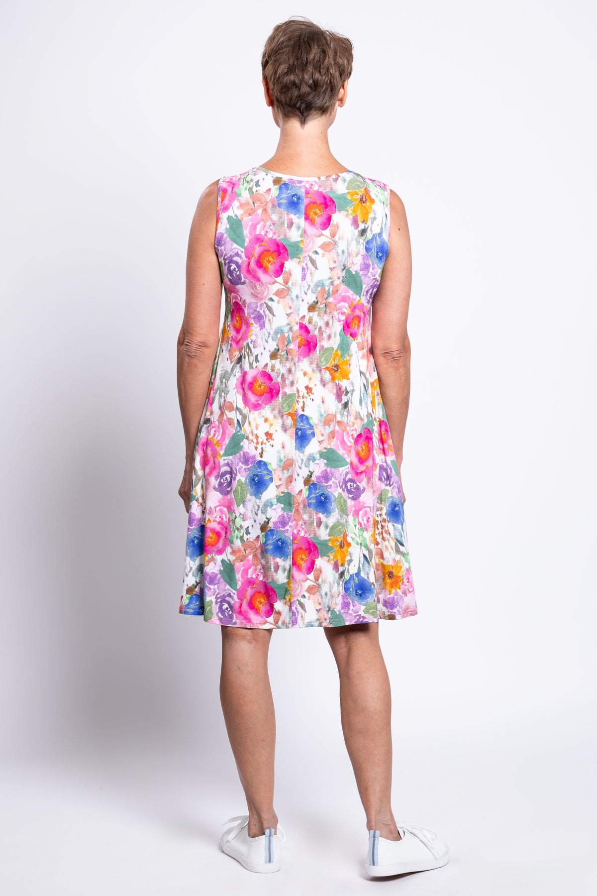 Willow Dress, Pink Bouquet, Bamboo