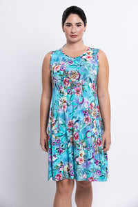 Willow Dress, Teal Nectar, Bamboo