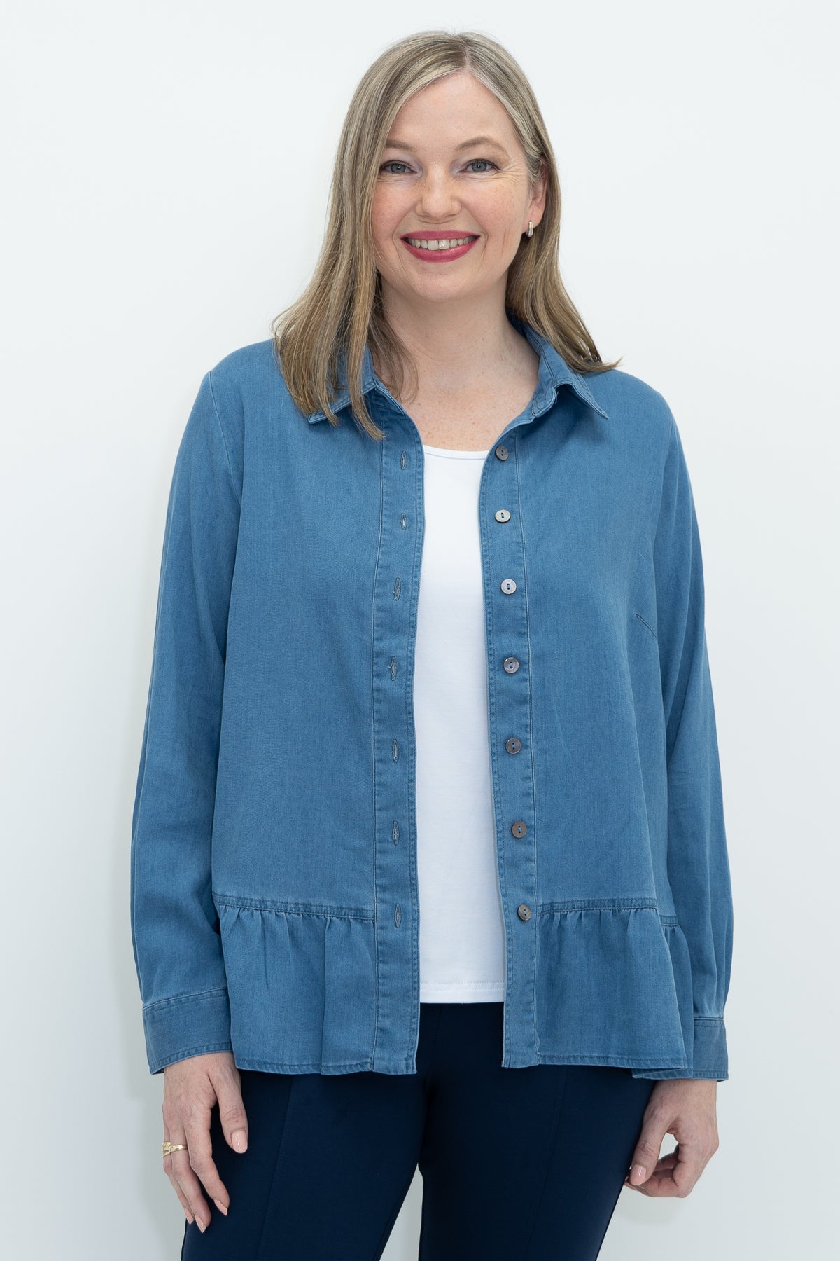 Winda Blouse, Tencel Denim