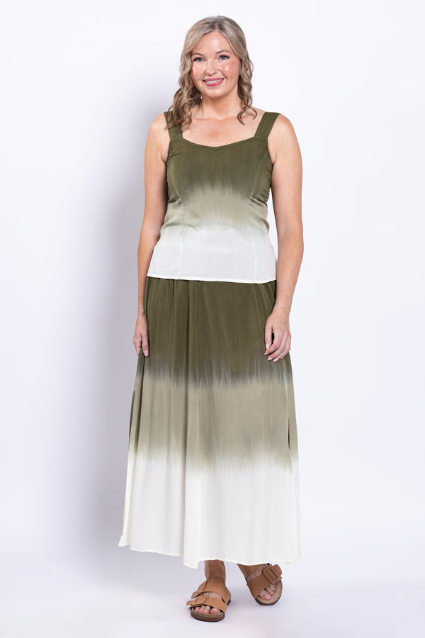 Winsome Tank, Green Dip-Dye