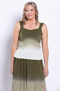 Winsome Tank, Green Dip-Dye