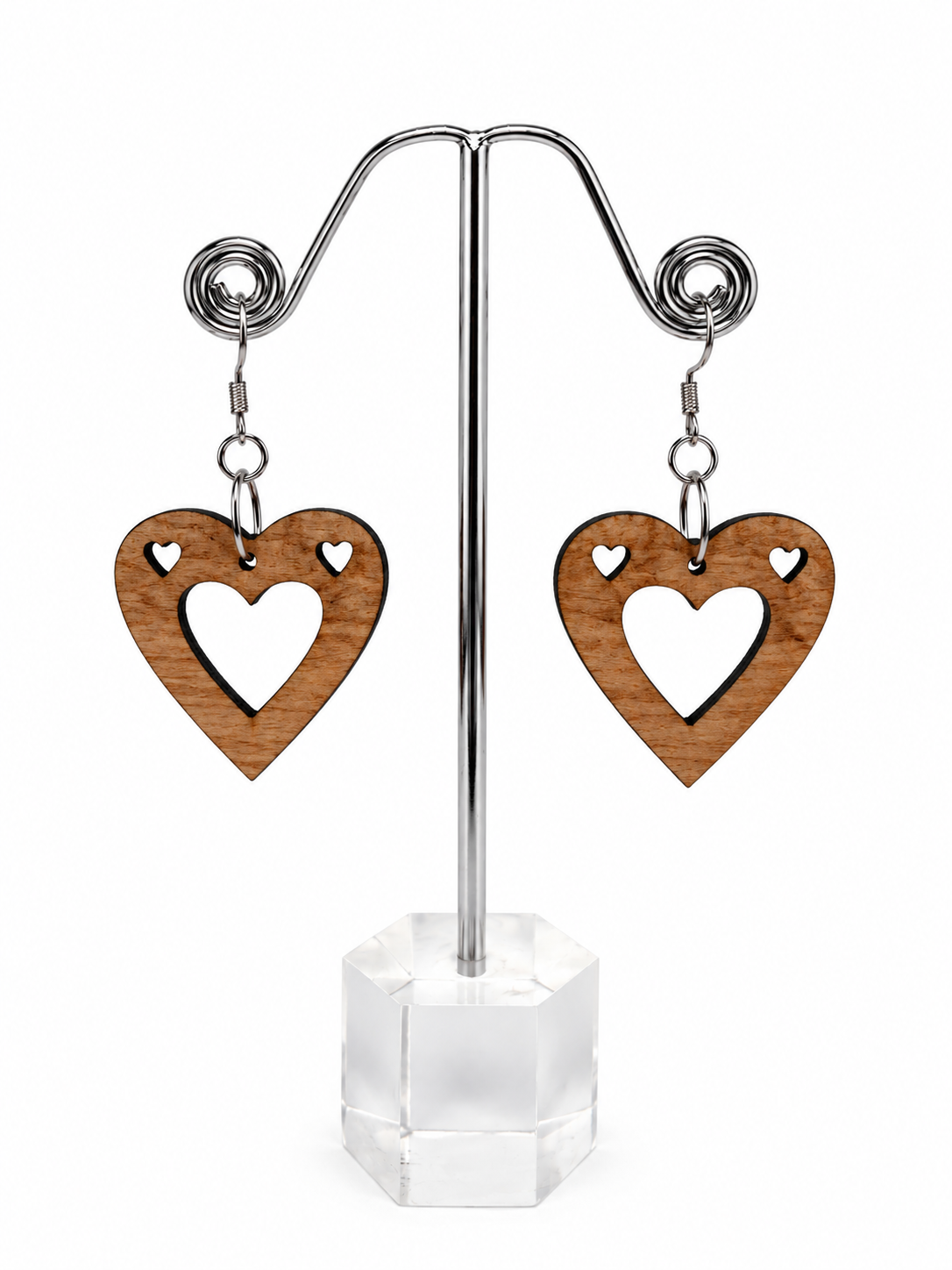 Sweetheart Cutout Dangle Earrings
