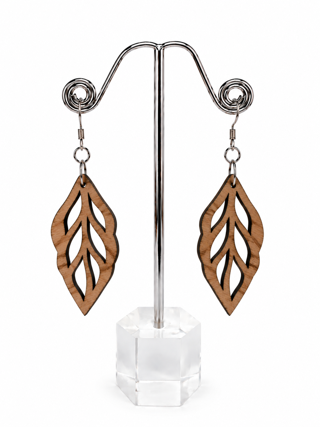 Willow Leaf Cutout Dangle Earrings