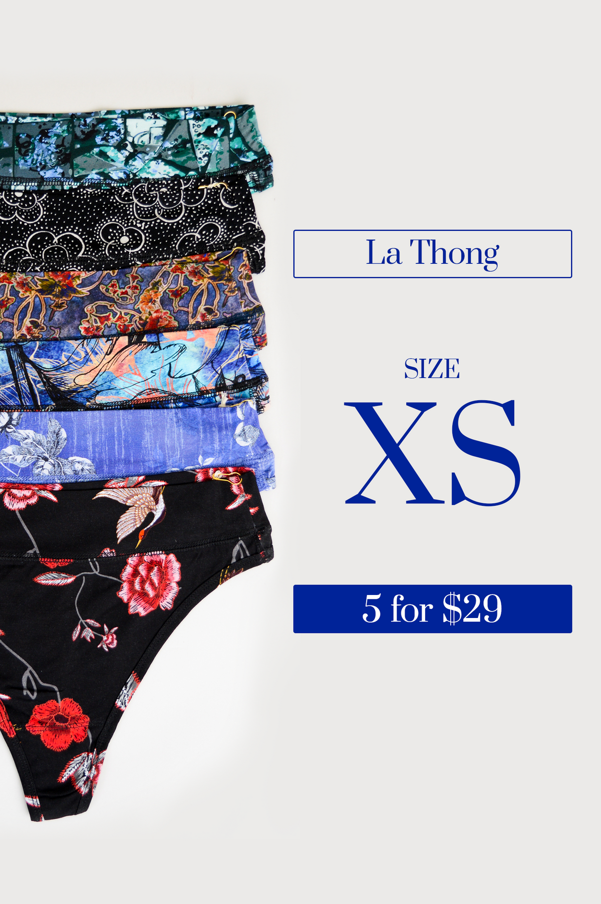 La Thong Assorted - Taille: TRÈS PETIT