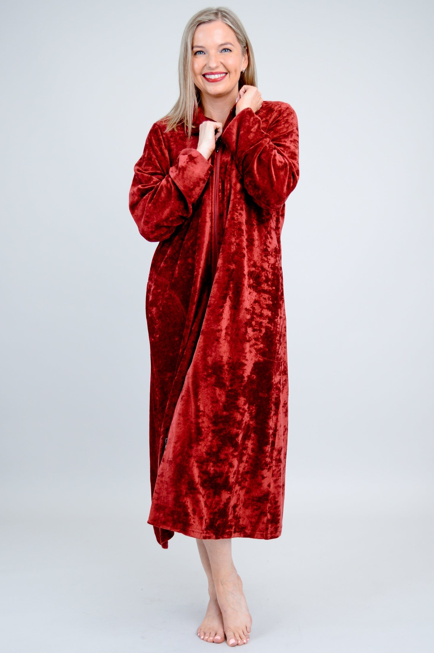 Sweatshirt robe with zipper shop