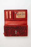 Adrian Klis 100 Flower Wallet, Red, Leather