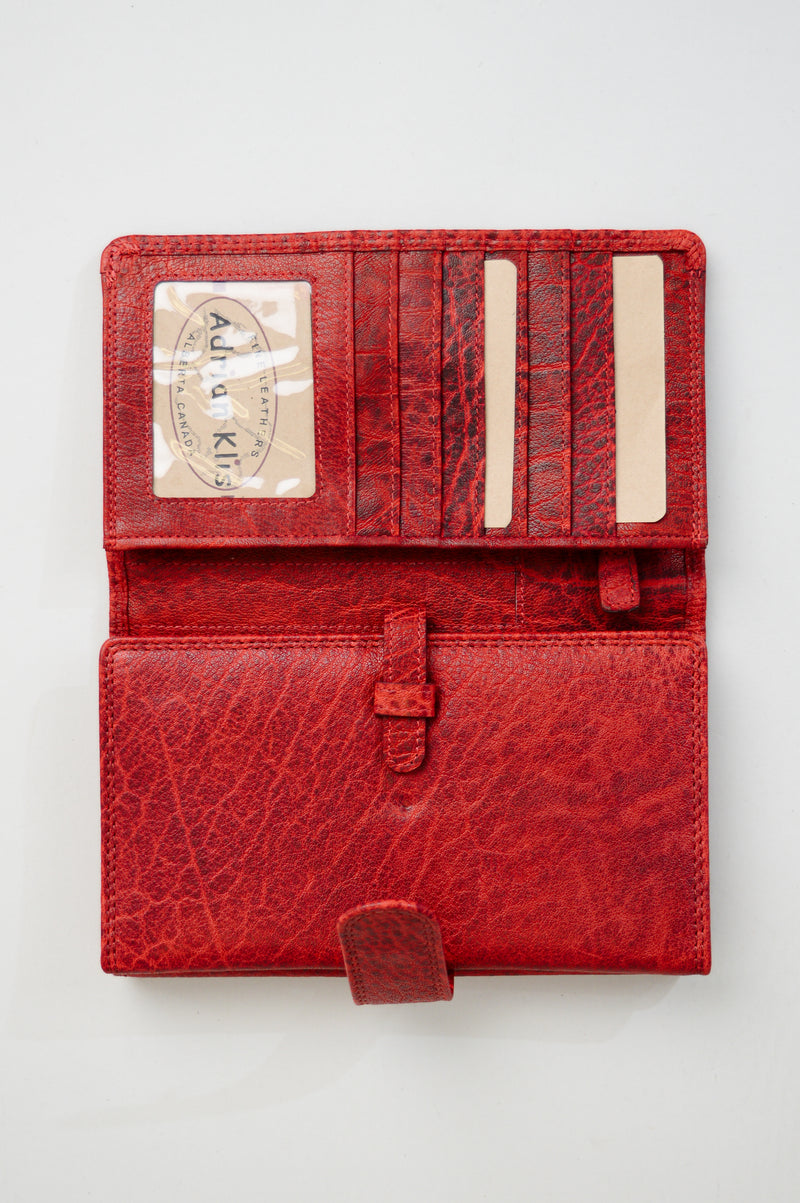 Adrian Klis 101 Ladies Wallet, Red, Leather