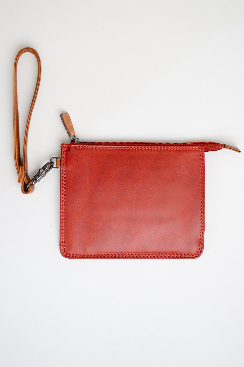 Adrian Klis 168 Pouch, Red, Leather