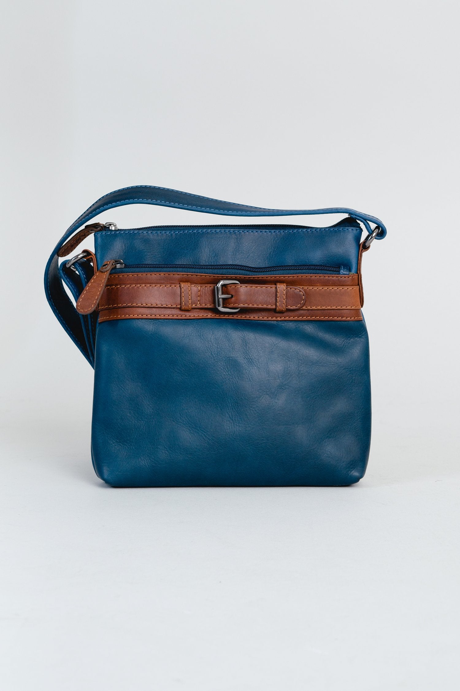 Adrian Klis 1740 Purse Blue Tan Leather