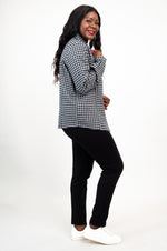 Alexis Top, Charcoal Gingham, Cotton Flannel