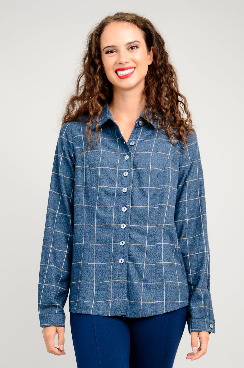 Alexis Top, Chess Squares, Cotton Flannel