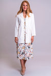April Jacket, White, Linen Viscose - Blue Sky Clothing Co