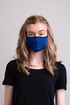 Unisex blue comfortable face mask made with natural bamboo fibers.