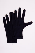 Black natural bamboo fiber women's gloves.