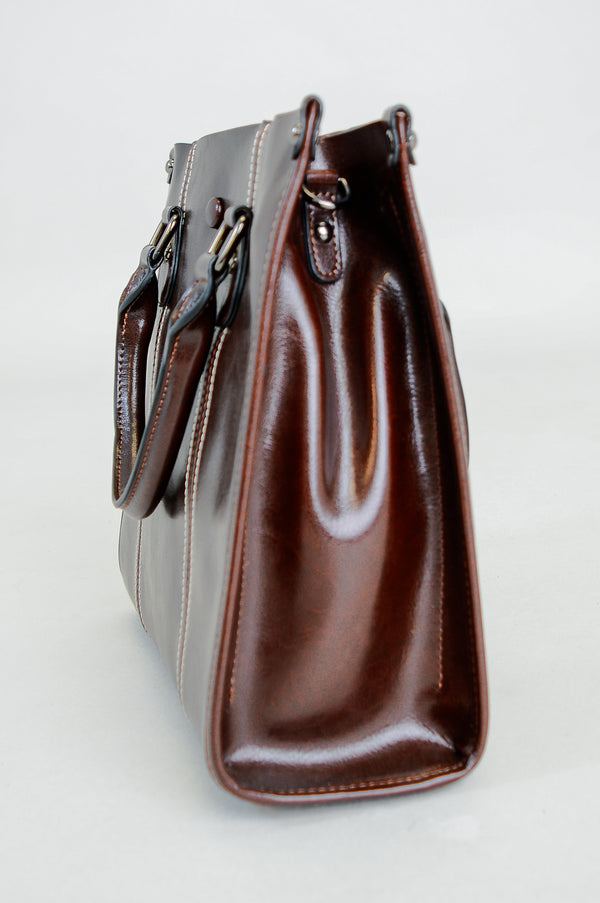 Bella Handbag, Tan, Leather