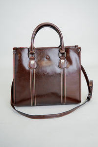 Bella Handbag, Tan, Leather