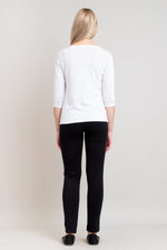 Betula Sweater, White, Bamboo Cotton