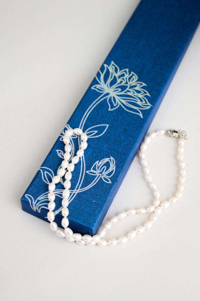 Real Pearl Necklace Gift Box