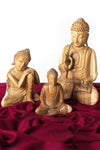 Hand Carved Wooden Meditating Buddha (20 cm)