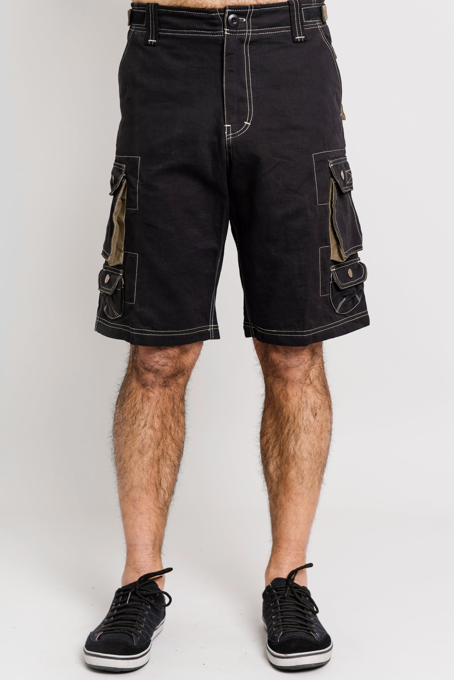Black cargo shorts on sale