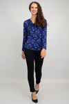 Charisse Long Sleeve Top, Snow Flower, Bamboo