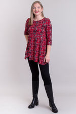 Charming Tunic, Red Shards, Bamboo - Final Sale