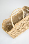 Cube Hand Woven Rattan Basket, Medium