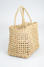 Cube Hand Woven Rattan Basket, Small