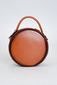 Caz Handbag, Tan, Leather