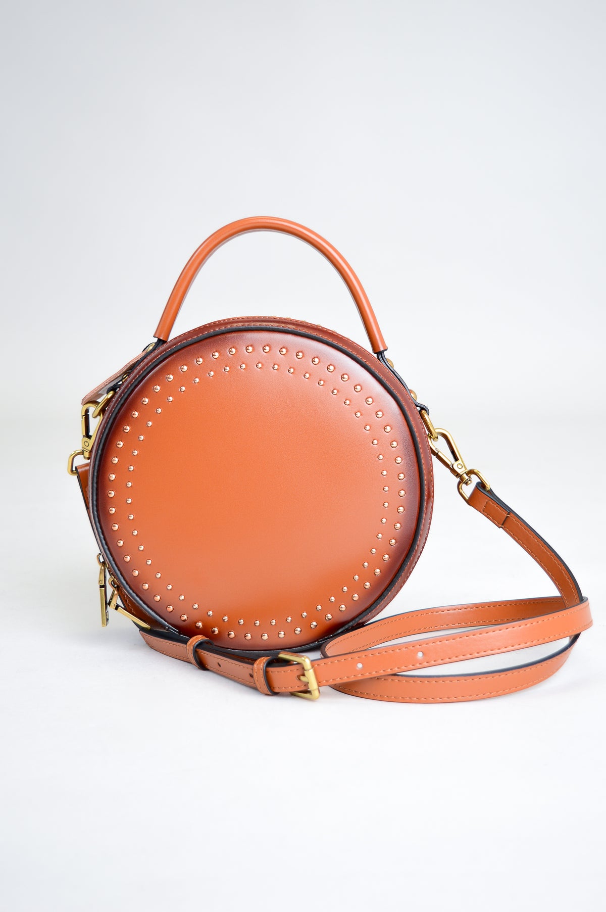 Caz Handbag, Tan, Leather