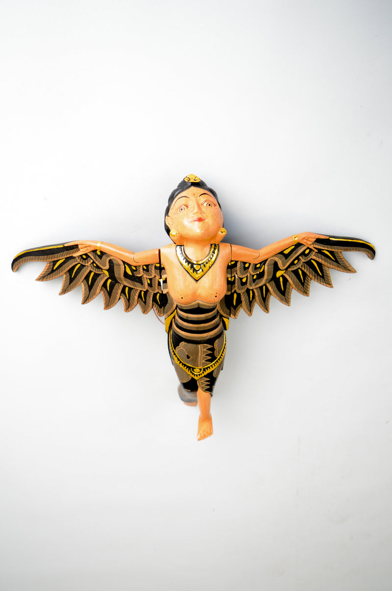 Dewi Sri Goddess Flying Angle Hand Painted Sculpture