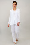 Diana Jacket, White, Linen Bamboo