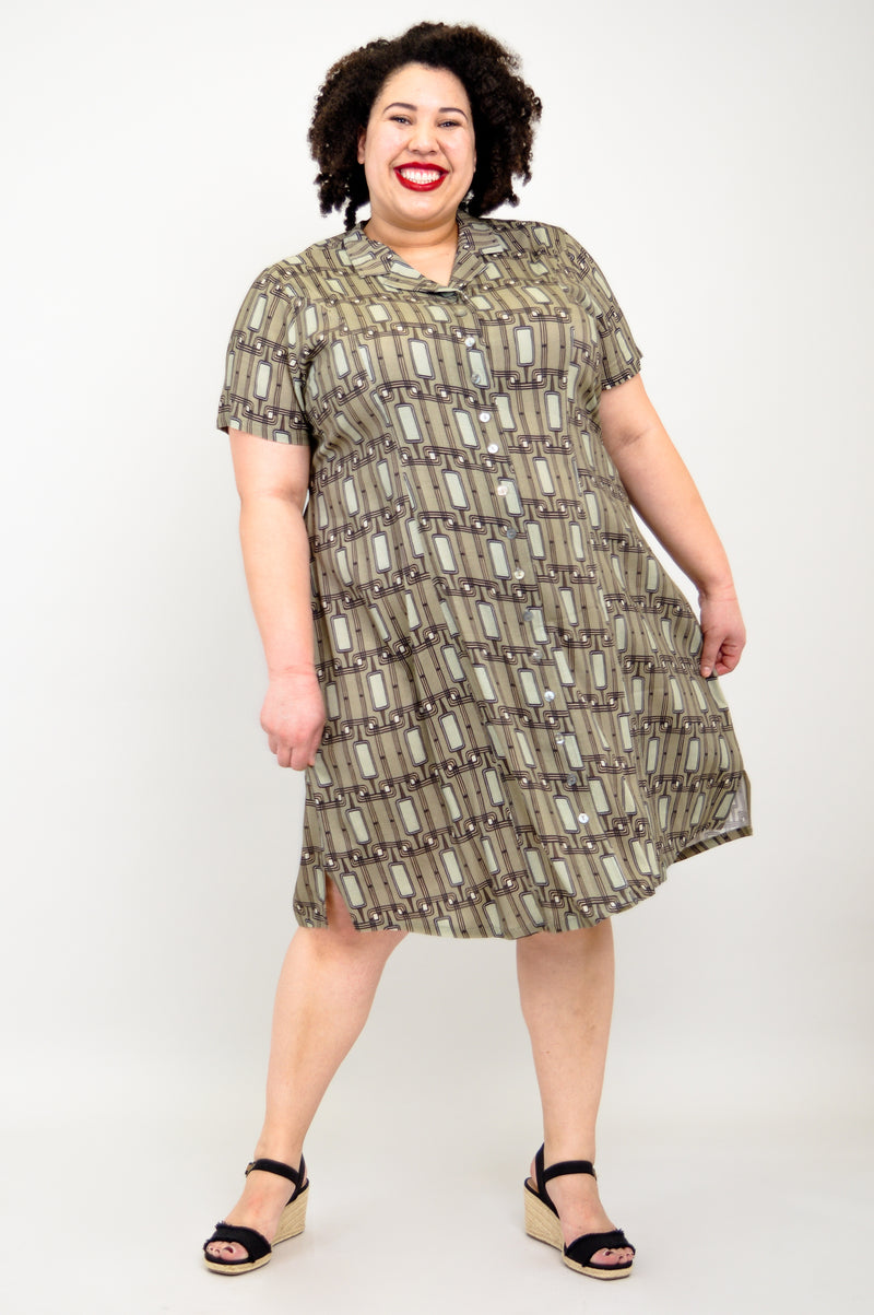 Erica Dress, Voyage, Linen Bamboo
