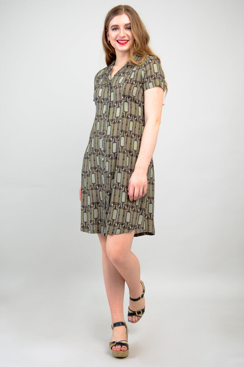 Erica Dress, Voyage, Linen Bamboo