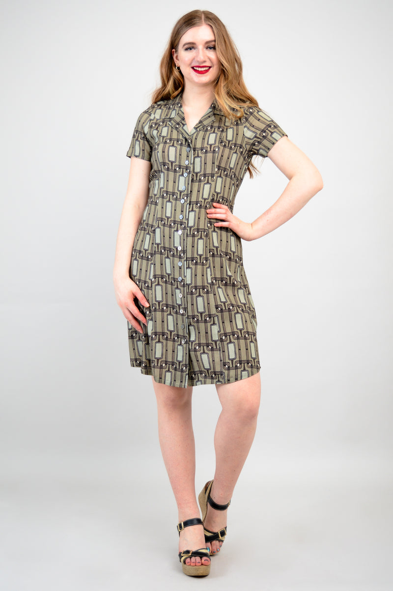 Erica Dress, Voyage, Linen Bamboo