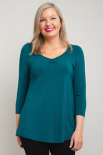 Franny Top, Teal, Bamboo - Final Sale